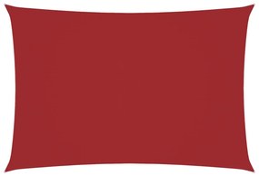 piros téglalap alakú oxford-szövet napvitorla 3 x 5 m