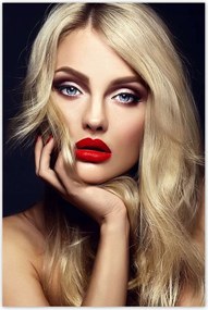 Poszterek 80x120 Hölgy piros rúzsban