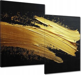 Vászonkép 80x70 Arany csillogás ecsettel