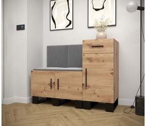 Előszobabútor Amanda 18 (artisan tölgy + sötétszürke). 1086013