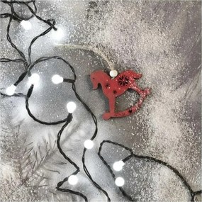 LED karácsonyi fényfüzér 200 LED/8 funkció 20m IP44 hideg fehér