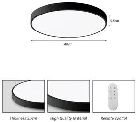 Immax NEO 07248L-LED Dimmelhető lámpa SEMPLICI 36W/230V Wi-Fi Tuya fekete + távirányító