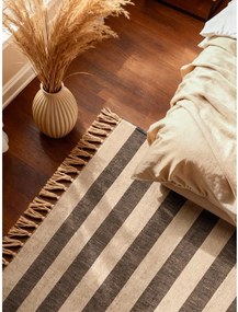 Fekete-krémszínű kétoldalas-kézi szövésű juta szőnyeg 120x170 cm Playa – Hanse Home