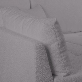 Sötétszürke buklé sarokkanapé (bal oldali) Ariella – Ropez