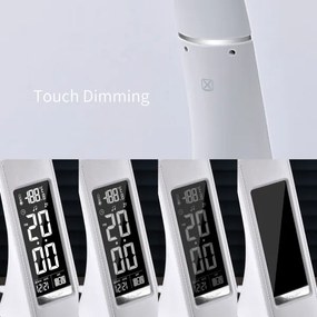 Brilagi - LED Dimmelhető asztali lámpa kijelzővel PELLE LED/7W/230V fehér