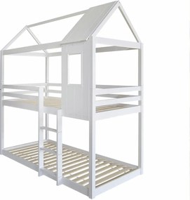 Montessori emeleteságy, fehér, 90x200, ATRISA