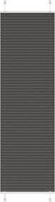 vidaXL pliszírozott redőny fekete 55x200 cm szövetszélesség 54,4 cm