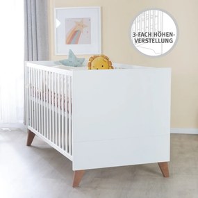 Fehér-natúr színű babaágy 70x140 cm Ole – Roba