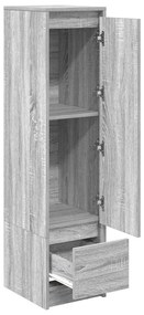 szürke sonoma szerelt fa magasszekrény 29,5x34x119,5 cm