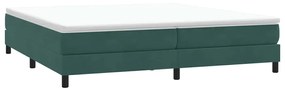 sötétzöld bársony rugós ágy matrac nélkül 200x210 cm