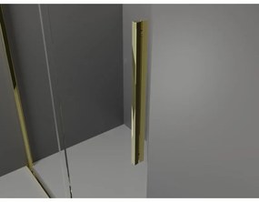 Mexen Velar, nyitható tolóajtó 120x200 cm, 8mm átlátszó üveg, arany fényes, 871-120-000-01-50