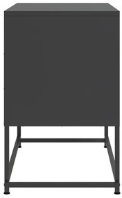 fekete acél TV-szekrény 68,5 x 39 x 60,5 cm