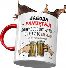 Piros Bögre Bogyó Feleség Barátnő Nyomtatott Fotóval