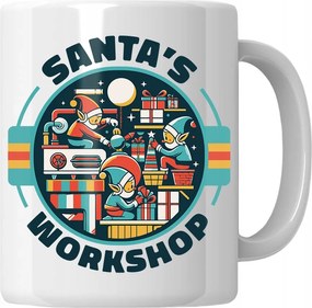 Santas Workshop Bögre Mikulás Karácsonyi Ajándék