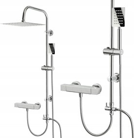 Fém Zuhanyszett Termosztáttal Nagy Esőztető 25 CM