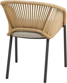 Bézs fém-párnázott kerti szék Novella – House Nordic