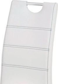 Étkezőszék, fehér, műbőr, HC-484 WT