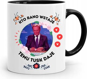 Donald Tusk Fekete Bögre Platform Ajándék fényképes nyomtatással