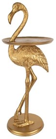 Arany színű lerakóasztal Flamingo Ø 30X74 CM