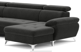 CATANIA balos sarok ülőgarnitúra, tárolóval, balos, grafit