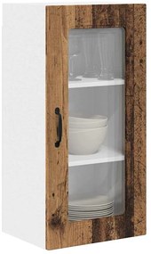 Fali konyhaszekrény 2 pcs Öreg fa 40 x 31 x 80 cm Faanyag