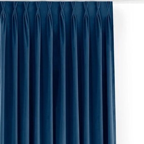 Kék bársony dimout (részleges sötétítő) függöny 140x270 cm Velto – Filumi