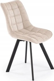 Kárpitozott szék szövet bézs nappali étkező K549