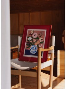 Poszter 30x40 cm Flowers on Blue Table – Carla Llanos – The Poster Club