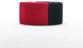 Taburette Alis puff piros és fekete