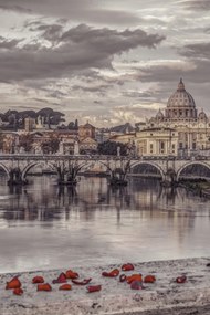 Poszter 30x45cm Kilátás a Basilica di San Pietro-ra a Vatikánban 2, Assaf Frank