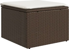 vidaXL barna polyrattan kerti szék párnával 55 x 55 x 37 cm