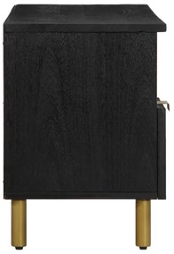 fekete szerelt fa TV-szekrény 100 x 33 x 46 cm