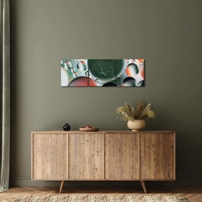 Absztrakt kép - buborékok (órával) (90x30 cm)