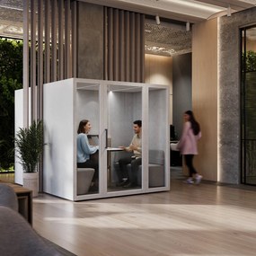INBOX akusztikai irodai fülke 4 személyes, 2200 × 2200 × 1220 mm
