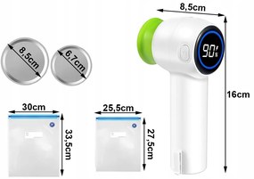 Többfunkciós vákuumpumpa - VERK 27539 - LED kijelzővel + tasakok