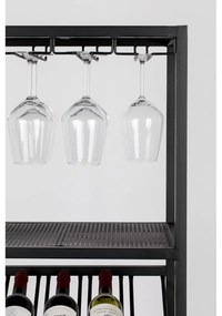 Fekete fém bortartó állvány 20 palackhoz, 48x180 cm Cantor - Zuiver