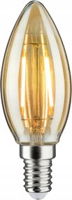 Paulmann Led gyertya 2W 1900K E14 arany Plug &amp; Shine 24V DC-hez
