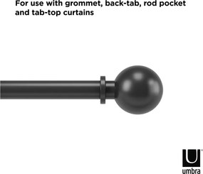 Acél bővíthető függönykarnis 183 - 366 cm Bolas – Umbra