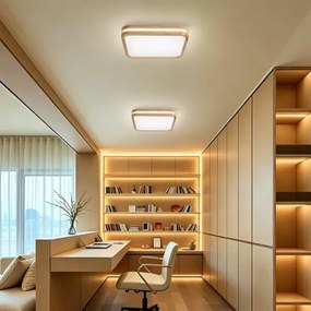 Brilagi - Dimmelhető MOLINA SQUARE LED/48W/230V lámpatest, tölgy, 40x40 cm + távirányító