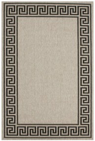 Zara szőnyeg, Dekor, 60x110 cm, polipropilén, szürke/fekete
