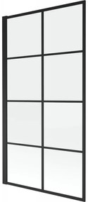Mexen Alex 1 szárnyas kádparaván 70 x 140 cm, Fekete minta fix- 893-070-000-70-77