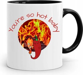 Fekete Bögre Lányoknak You Are So Hot Baby fényképes nyomtatással