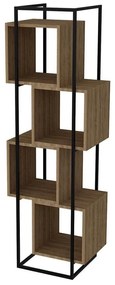 könyvespolc Prada - Walnut, Black