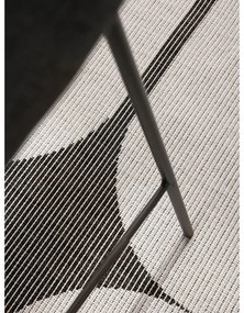 Fekete-fehér kerek kültéri-beltéri szőnyeg ø 160 cm Duet Bowen – NORTHRUGS