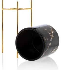 Virágállvány NILA 32,5x13 cm fekete/arany