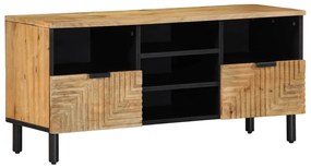 barna tömör mangófa TV-szekrény 100 x 33 x 46 cm