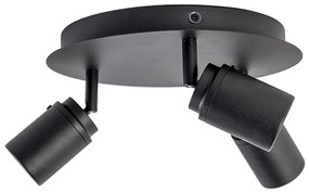 Modern fürdőszoba spotlámpa fekete 3-lámpás IP44 - Ducha