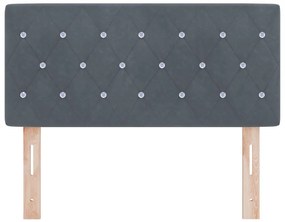 Fejtámla Gyöngy Gombos Sötétszürke 100 cm Bársonyos