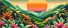 Kép - Színes naplemente (120x50 cm)