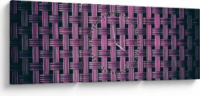 Lila textúrás kép (órával) (90x30 cm)